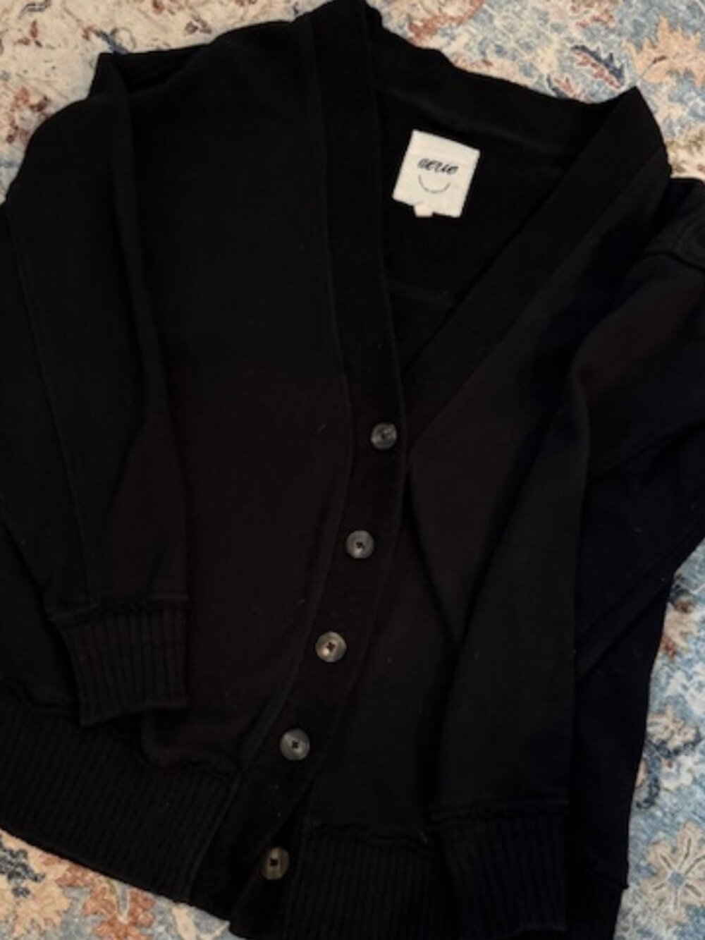 AERIE Fleece Cardigan - Black - XS - EUC - Picture 2 of 5